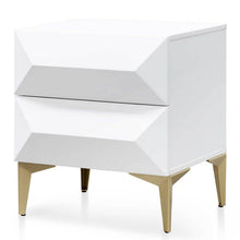 Load image into Gallery viewer, Lounge Styles Calibre Wooden Side Table - White with Gold Legs