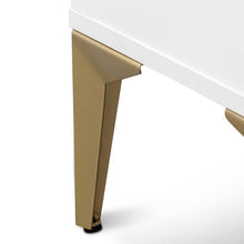Load image into Gallery viewer, Lounge Styles Calibre Wooden Side Table - White with Gold Legs