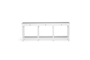 Lounge Styles Abide Interiors Stradbroke Bobbin Console Table – White – 3 Drawer