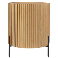 Load image into Gallery viewer, Lounge Styles iluka road Bayshore Side Table Natural - Black Metal Legs 47cm