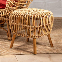 Load image into Gallery viewer, Lounge Styles Room+Co Alex Side Table + Stool, 40cm Natural Rattan Resort Style Indoor Outdoor