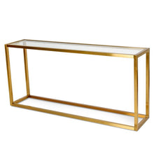 Load image into Gallery viewer, Lounge Styles Calibre CDT1078-DW Glass Console Table - Tempered Glass - Steel Base