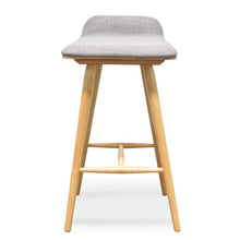 Load image into Gallery viewer, Lounge Styles Calibre Bar Stool Rubber Wood Base - Grey - Natural