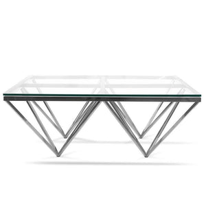 Tafari 105cm Glass Top with Metal Base Coffee Table - Lounge Styles