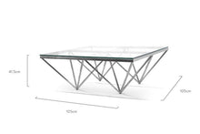 Load image into Gallery viewer, Tafari 105cm Glass Top with Metal Base Coffee Table - Lounge Styles