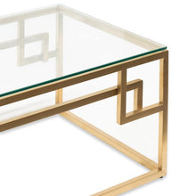 Load image into Gallery viewer, loungestyles-calibre-Anderson 120cm Glass Top Gold Coffee Table-CCF2421-BS