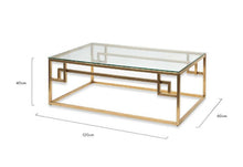 Load image into Gallery viewer, loungestyles-calibre-Anderson 120cm Glass Top Gold Coffee Table-CCF2421-BS