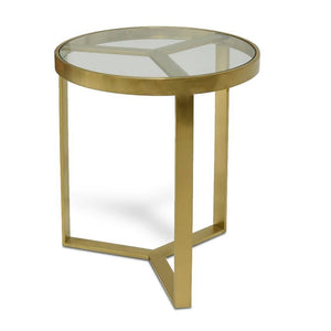 Lounge Styles Calibre 50cm Side Table - Brushed Gold Base