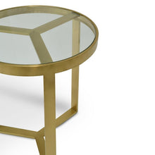 Load image into Gallery viewer, Lounge Styles Calibre 50cm Side Table - Brushed Gold Base