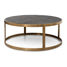 Load image into Gallery viewer, Lounge Styles Calibre 100cm Round Coffee Table - Golden Base Luxe Style