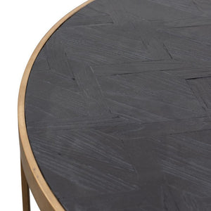 Lounge Styles Calibre 100cm Round Coffee Table - Golden Base Luxe Style