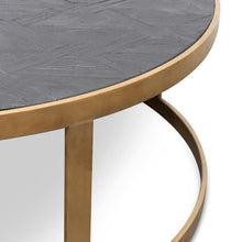 Load image into Gallery viewer, Lounge Styles Calibre 100cm Round Coffee Table - Golden Base Luxe Style