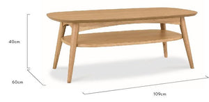 Lounge Styles Calibre Scandinavian 109cm Coffee Table - Natural