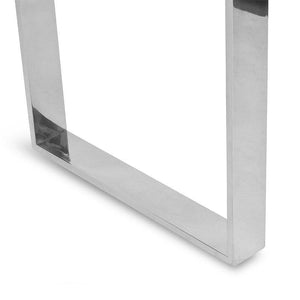 Lounge Styles Calibre CDT2013-BS Console Table With Tempered Glass - Polished Stainless Steel