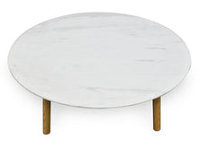 Load image into Gallery viewer, Lounge Styles Calibre Arlo 100cm White Marble Round Coffee Table
