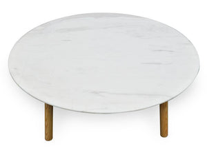 Lounge Styles Calibre Arlo 100cm White Marble Round Coffee Table