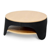 Load image into Gallery viewer, Elias 82cm Round Coffee Table in Natural Black Storage - Lounge Styles