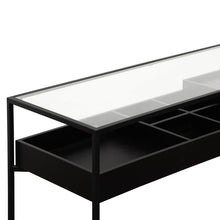 Load image into Gallery viewer, Metal Frame Console - Tempered Glass - Black Powder