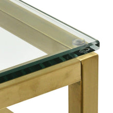 Load image into Gallery viewer, Lounge Styles Calibre CDT2423-BS 1.15m Console Glass Table - Brushed Gold Base