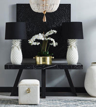 Load image into Gallery viewer, Lounge Styles Cafe Lighting &amp; Living Ebony Marble Console Table - Black 180cm