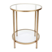 Load image into Gallery viewer, Lounge Styles Cafe Lighting &amp; Living Cocktail Glass Round Side Table - Antique Gold