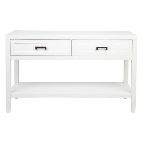 Soloman Console Table - Small White 2 Drawers 130cm