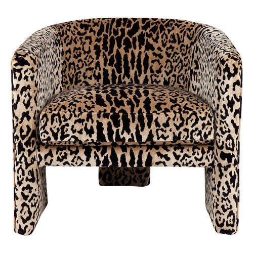 Lounge Styles Cafe Lighting & Living Kylie Occasional Arm Chair - Leopard Chenille