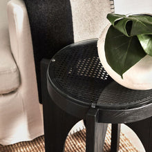 Load image into Gallery viewer, Oasis Rattan Side Table - Black 50cm