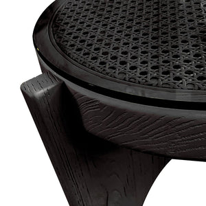 Oasis Rattan Side Table - Black 50cm