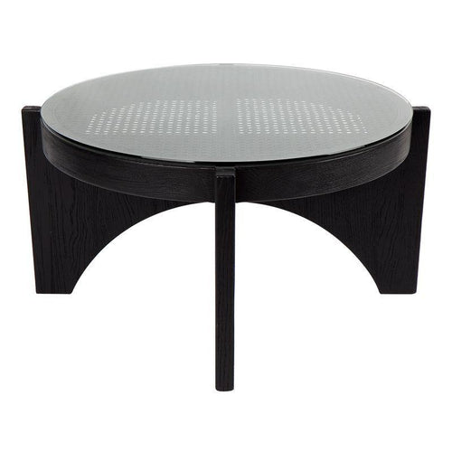 Lounge Styles Cafe Lighting & Living Oasis Rattan Coffee Table - Medium Black Round