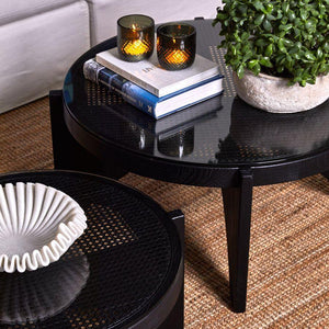 Lounge Styles Cafe Lighting & Living Oasis Rattan Coffee Table - Large Black