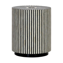 Load image into Gallery viewer, Lounge Styles Cafe Lighting &amp; Living Makayla Bone Inlay Side Table - Black 50cm