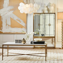 Load image into Gallery viewer, Lounge Styles Cafe Lighting &amp; Living Heston Rectangle Marble Coffee Table - Brass 120cm