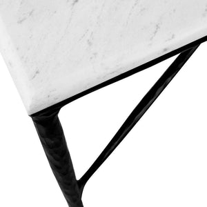 Lounge Styles Cafe Lighting & Living Heston Rectangle Marble Coffee Table - Black 120cm