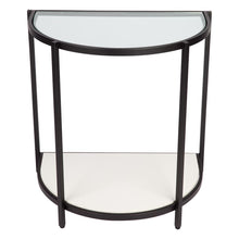 Load image into Gallery viewer, Crescent Stone Side Table - Black 56cm