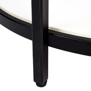 Crescent Stone Side Table - Black 56cm