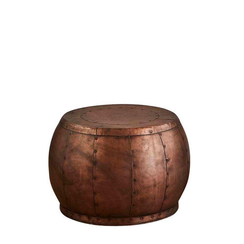 Lounge Styles Emac&Lawton/Florabelle OMEGA TABLE SMALL - ANTIQUE COPPER - IRON RIVETED SIDE TABLE
