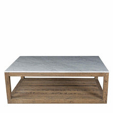 Load image into Gallery viewer, Lounge Styles Emac&amp;Lawton/Florabelle Denver Marble Coffee Table White, 120cm Timber Base with Storage Shelf