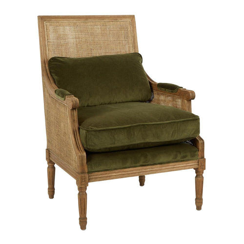 Lounge Styles Emac&Lawton/Florabelle Hicks Caned Armchair Olive Green