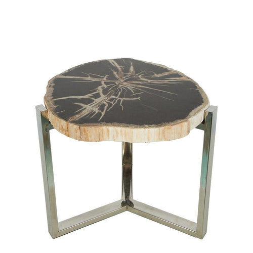 Lounge Styles Emac&Lawton/Florabelle Niagra Petrified Wood Side Table Natural 52cm