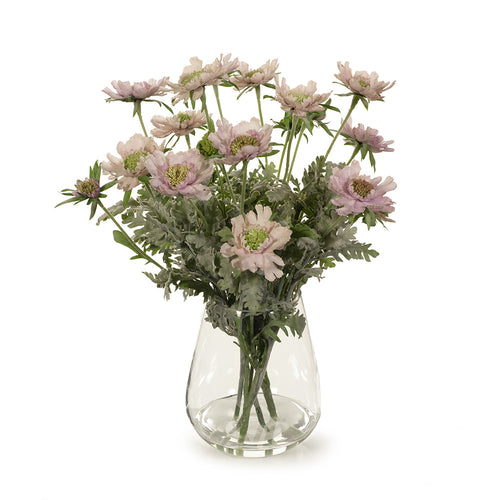 Scabiosa Mix in Vase 55cmh - Pink Lavender