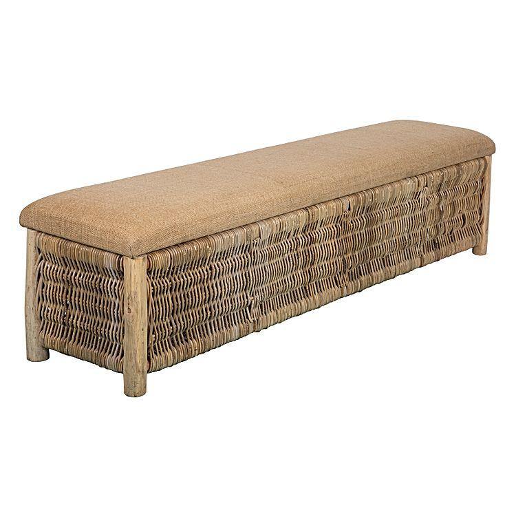 Lounge Styles Emac&Lawton/Florabelle Cancun Wicker Bench Natural