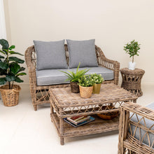Load image into Gallery viewer, Lounge Styles Room+Co Florence Rattan Coffee Table in Kubu Grey, 90cm Plantation with Storage