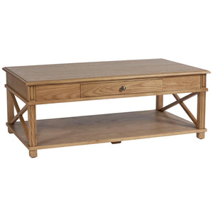 Manto 120cm Coffee Table Elm Wood - Drawer - Lounge Styles