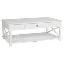 Load image into Gallery viewer, Manto 120cm Wood Coffee Table in White - Drawer - Lounge Styles