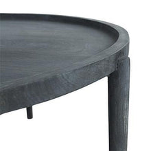 Load image into Gallery viewer, Montana Charcoal Round Coffee Table, 120cm Mango Wood in Black Rustic Style - Lounge Styles