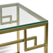 Load image into Gallery viewer, Lounge Styles Calibre Side Table - Glass Top - Brushed Gold Base